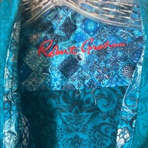 Robert Graham Teal and Blue Mosaic Shirt